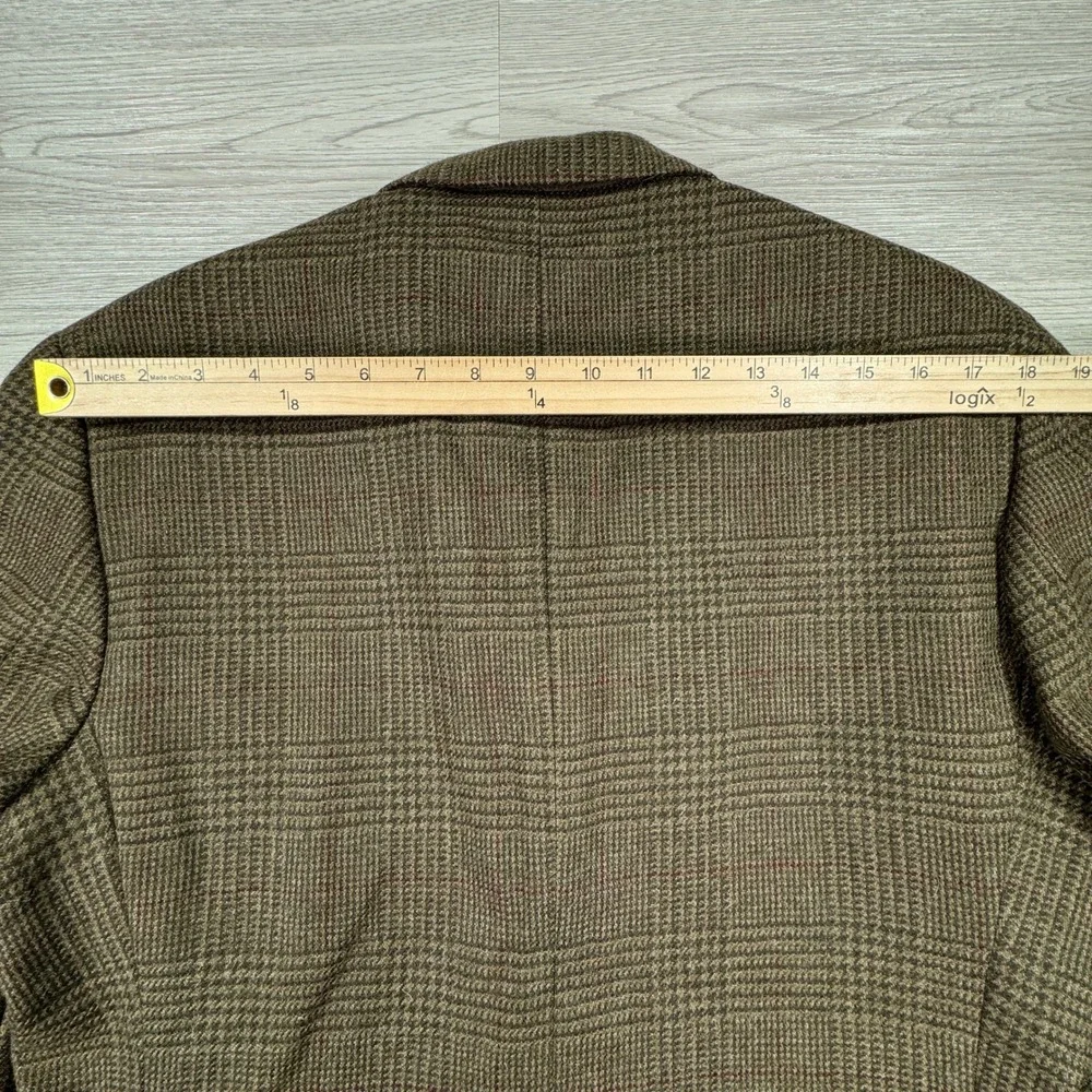 Chaps Ralph Lauren Men's Sport Coat Glen Plaid Wool Alpaca Brown 40R M(?) Blazer
